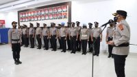 Kapolres Tanah Karo AKBP Ronny Nicolas Sidabutar SH SIK MH memimpin Pelaksanaan Upacara Korps Rapot Kenaikan Pangkat Satu Tingkat Lebih Tinggi TMT 01-01-2022 Personil Polres Tanah Karo. (Foto: Istimewa)