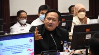 Ketua Komisi I DPRD Provinsi Jawa Barat Bedi Budiman menghadiri dan mengapresiasi kegiatan “Dialog Kebangsaan Dengan Forkompinda Provinsi Jawa Barat Dalam Rangka Pencegahan Paham Radikal Terorisme di Provinsi Jawa Barat”. (Foto: Hms DPRD Jabar)
